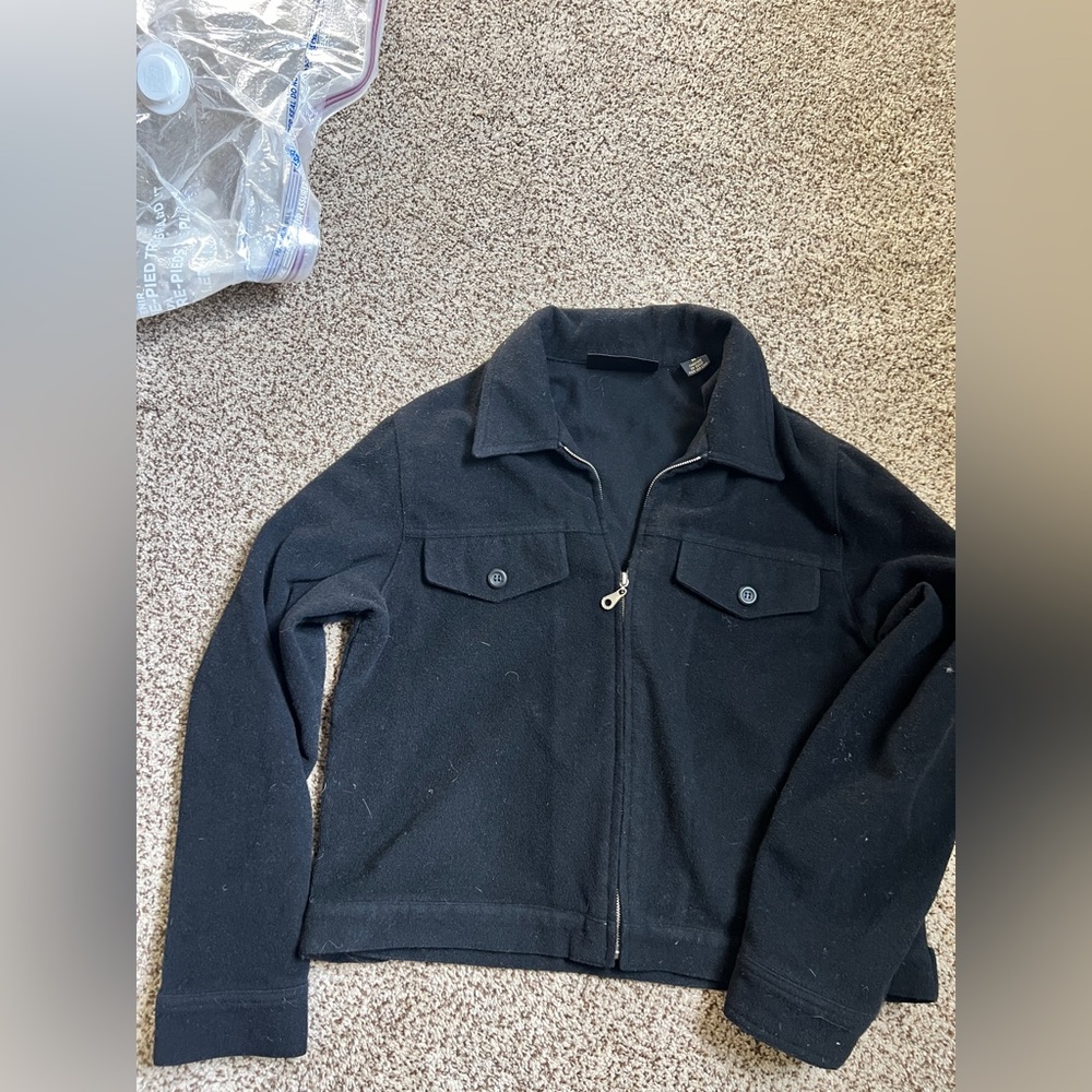 Express Black Wool light coat